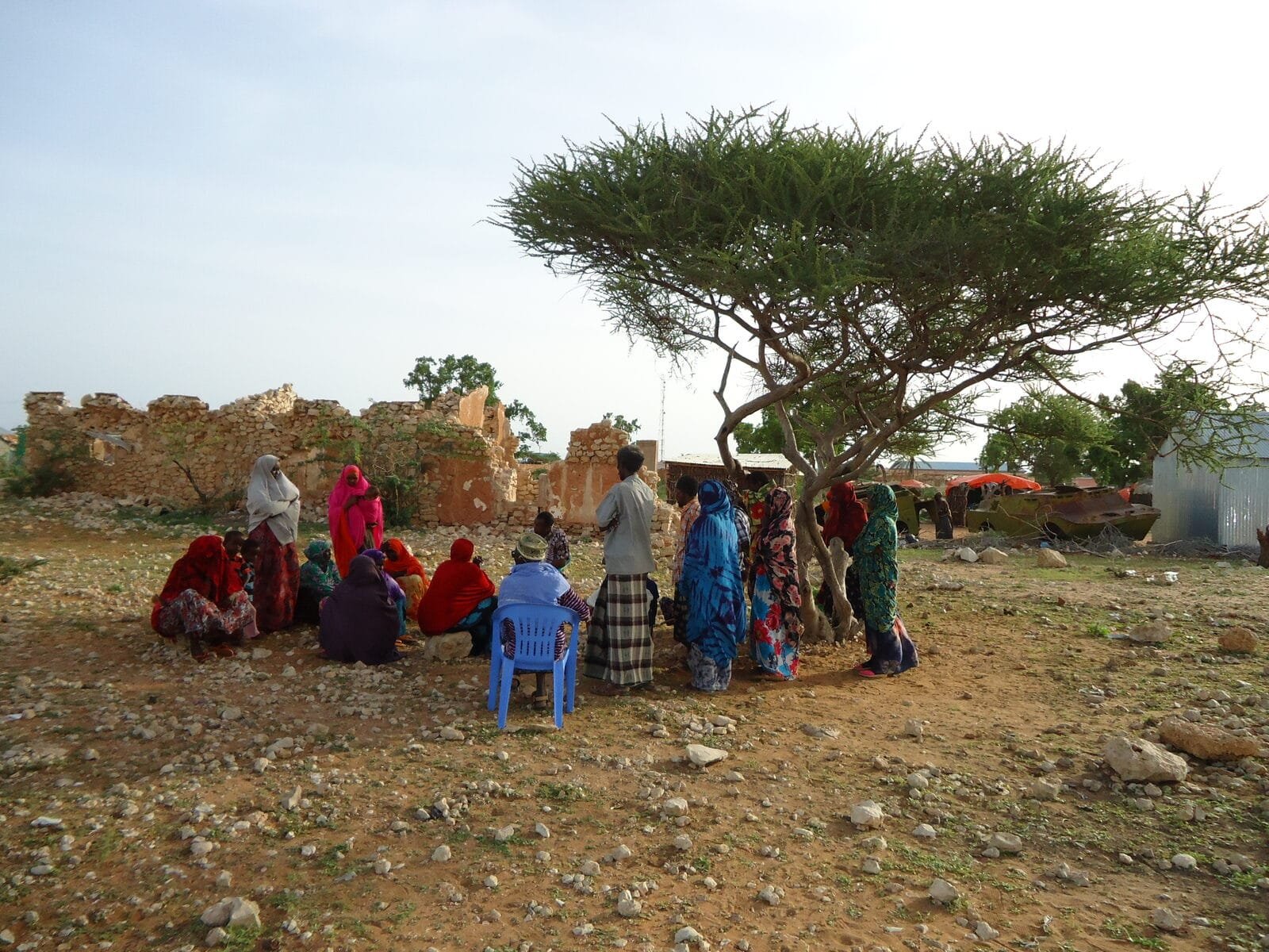 Axiom ME field team conducting a community focus group in Somalia
